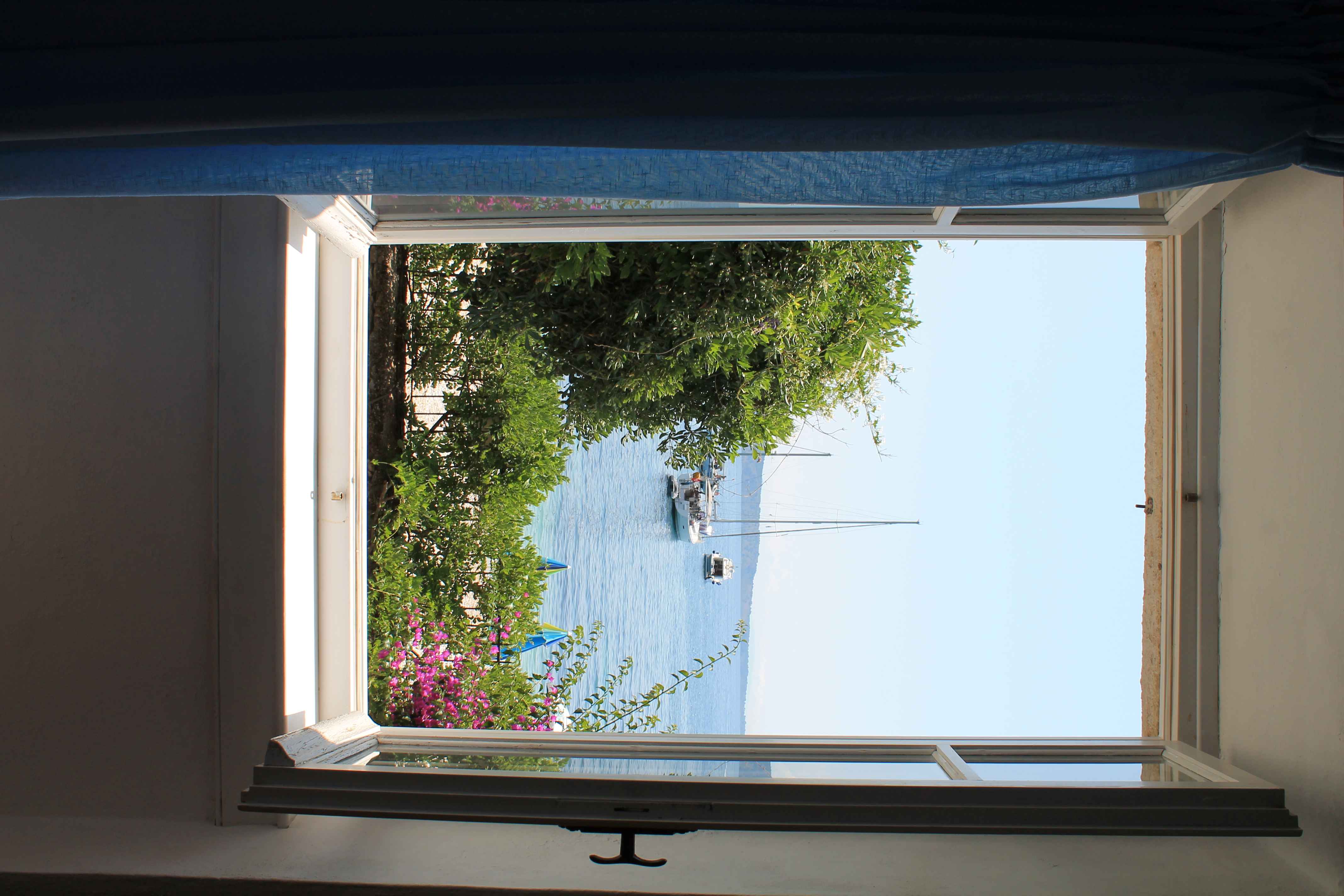 Pink House: View from the front twin bedroom