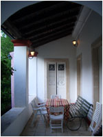 Pink House: the rear terrace